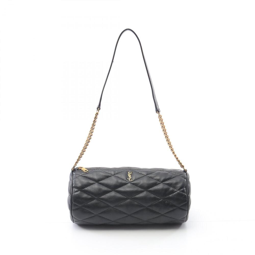 Saint Laurent Paris Sade Tube Bag Black Leather Shoulder